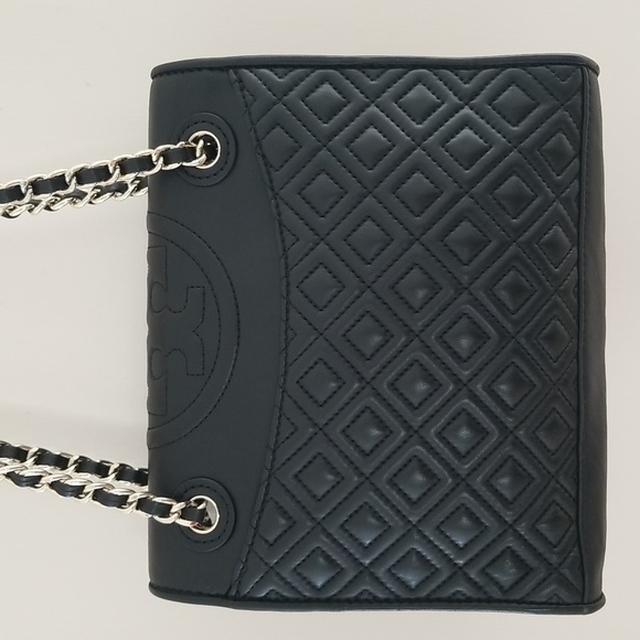 Tory Burch Medium Black Leather Fleming Convertible Shoulder / Crossbody Bag - Picture 5 of 16